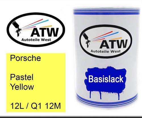 Porsche, Pastel Yellow, 12L / Q1 12M: 500ml Lackdose, von ATW Autoteile West.